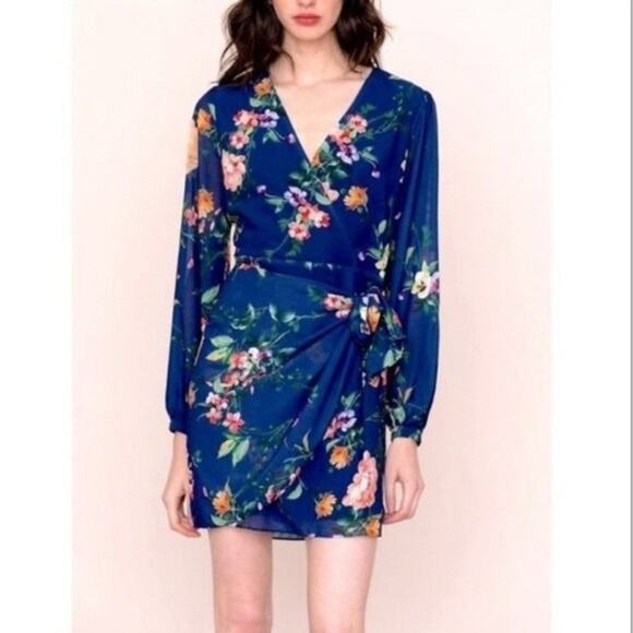 YUMI KIM South Side Floral Mini Wrap Dress Size M - Picture 12 of 12